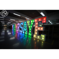 Lampes LED 3D sur pied en acrylique, lettres lumineuses de 4 pieds, lettres de marquee de 3 pieds