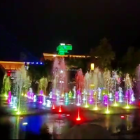 Maßgeschneidertes Outdoor-Wasserspiel mit Musikalischen Springbrunnen für Stadtplätze und Hotel-Landschaften mit LED-Lichtshow