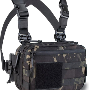 Free sample 2024 Functional Tactical Chest Bag Fashion Bullet Hip Hop Vest Waist Backpack <b>Black</b> Wild Chest Backpack - Product Image 1