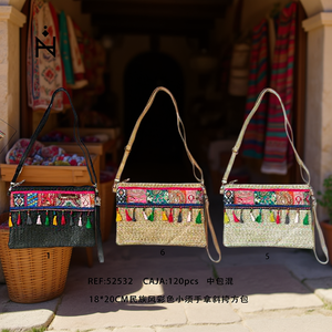 Bolso de Mano Pequeño Colorido de Estilo Étnico, Bolso Bandolera de 18x20cm - Product Image 2