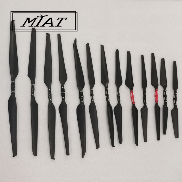 MIAT 1655 Carbon Nylon Folding Propeller 16inch Clamp Paddle CW CCW Foldable Props for Agriculture Drone