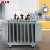 Transformateur monophasé immergé dans l'huile à trois phases S11/S13/S18 à deux bobines, 35 kVA-1000 kVA, 50/60 Hz, sortie 220 V