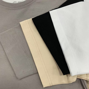 Bán Buôn OEM Heavyweight Màu Đen Thời Trang Đường Phố Cotton Dày Áo Thun Tùy Chỉnh Thêu Quá Khổ T-Shirt 300 GSM Cho Nam Giới Thả Vai - Product Image 5