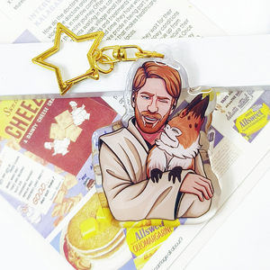 Wholesale Custom Logo Clear Printing Acrylic Key Chain Customized Cartoon Anime Plastic Keyring Key Chain Charm