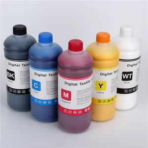 높은 광택 CMYK 화이트 DTG 잉크 1000ML 듀퐁 Artisri에 대 한 비교 원래 섬유 안료 화이트 잉크