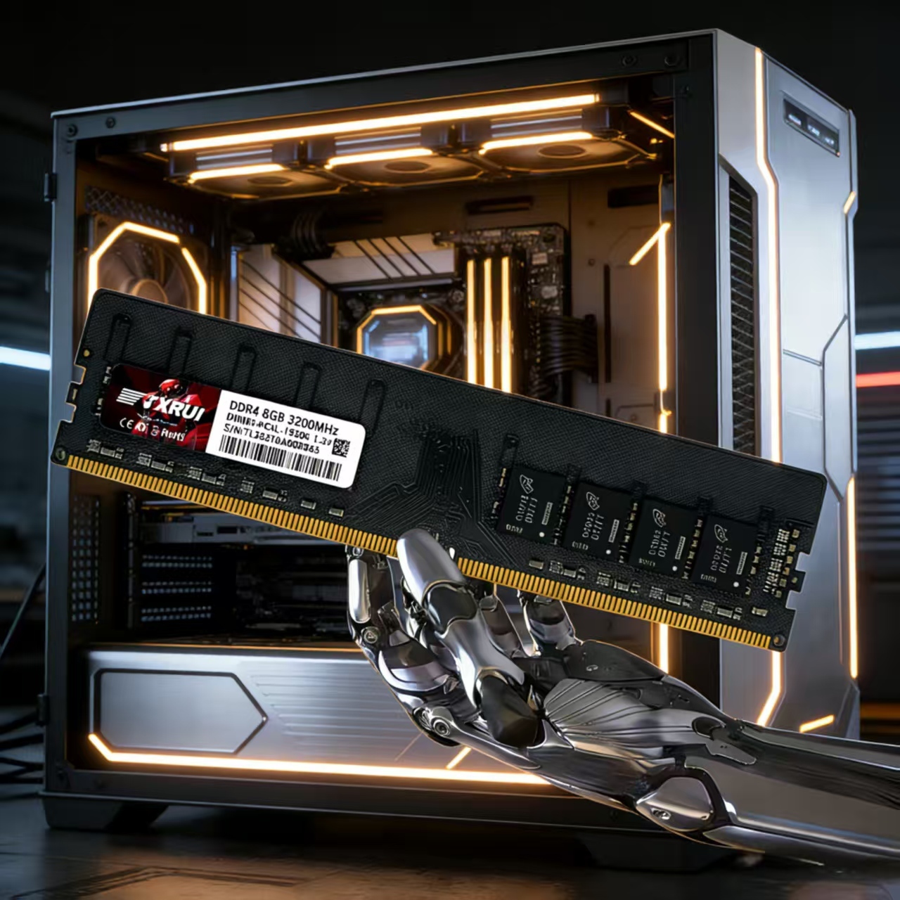 <strong>2026</strong> Hot Sale Gaming RGB LED <strong>DDR4</strong> 3200MHz 8GB/<strong>16GB</strong> ECC Stock PC Desktop <strong>RAM</strong> with Heatsink Txrui/OEM Private Mold