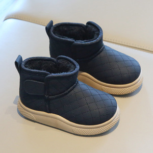 Bottes de neige unisexes respirantes pour enfants, à enfiler, montantes et épaisses, à semelle souple, chaussures décontractées d'hiver - Product Image 2