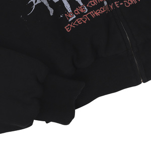 OEM de luxe propre logo sweat à capuche personnalisé fermeture éclair sérigraphié unisexe Y2k Vintage impression sur <span class=keywords><strong>Deman</strong></span> DTG impression directe sweat à capuche - Product Image 5
