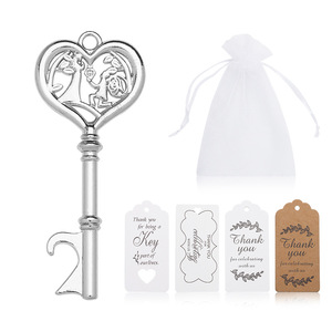 Décapsuleur en forme de clé pour demande en mariage, pendentif en alliage de zinc, cadeau de fête, 4 couleurs, motif cœur - Product Image 4