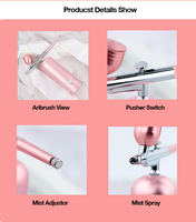 Aérographe rechargeable multi-usage avec gobelets interchangeables, idéal pour le maquillage du visage, le bronzage et les loisirs créatifs