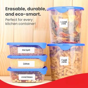 สติกเกอร์ติดขวดแบบกันน้ำสำหรับเก็บอาหาร ป้ายติดขวดแบบเขียนได้ สั่งทำโลโก้ได้ ป้ายติดขวดกันน้ำสำหรับครัว ป้ายติดขวดกันน้ำมัน - Product Image 3