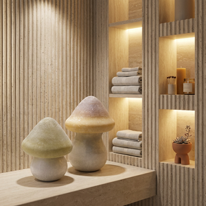 Porte-bougie en verre en forme de champignon pour Pâques, avec couvercle, décoration en verre pour Pâques - Product Image 3