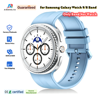 Samsung Galaxy Watch 9 Bandje Zonder Gaten, Zachte Siliconen Sport Vervangingsband voor Galaxy Watch 9 Polsband voor Heren en Dames