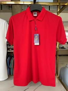 Camiseta azul marino ajustada de alta calidad para hombre, logotipo bordado personalizado, para Polo Golf, patrón sólido de punto - Product Image 6