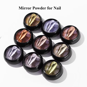 Poudre à ongles effet miroir, acrylique magique, pigment chromé pour ongles, non volant, vernis solide, vente en gros, effet brillant, poudre miroir pour ongles - Product Image 5