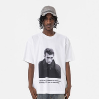 Kaos Pria Wanita Musim Semi Musim Panas 2026 Merek Fashion Baru Hip Hop High Street Retro Figure Crewneck Lengan Pendek Longgar Katun 260g