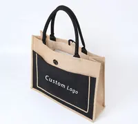 Jute Tote Bag with Custom Logo, Wholesale, Cheap, Fashion