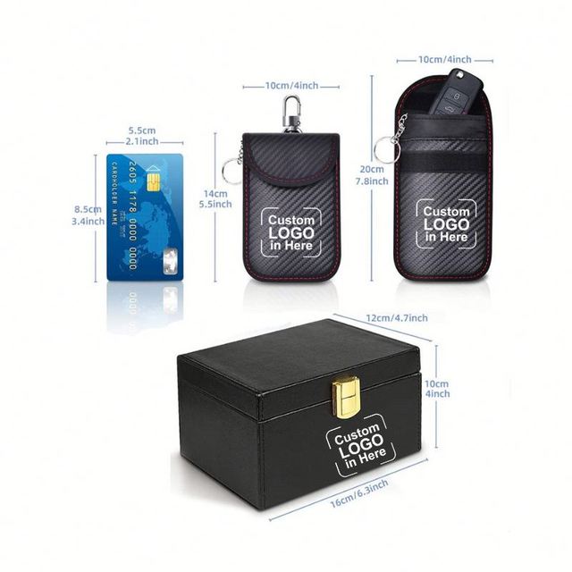 WSY539 Hotsale Faraday Box With Faraday Pouch 2 Pack, Keyless Entry Car Key and RFID Signal Blocking Cage