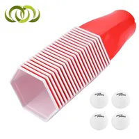 Hexagonal Beer Pong Drinking Game Cups for Party, Bar, Pool
