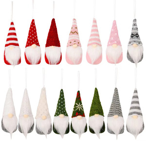 Corona Ming, adornos navideños de punto coloridos creativos, duende sin rostro para anciano/Gnomo, adornos colgantes para decoraciones de fiesta - Product Image 6