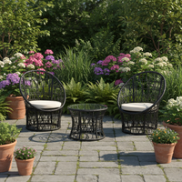 Café Chaises Tables Haute Qualité Patio En Aluminium Cadre Rotin Et Chaise Jardin Table Basse Ensemble Pas Cher En Plein Air Rotin Meubles