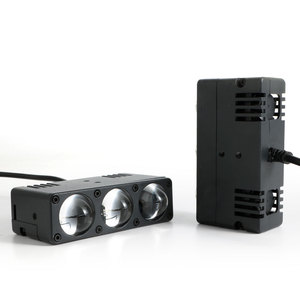 Đèn phụ trợ LED ngoài trời chống nước 50W hai màu 3 thấu kính đèn pha 3000K 6000K đèn lưới tản nhiệt ô tô - Product Image 1