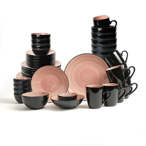 56pc Handpainted Ceramic Plate <b>Set</b> Eye-catching Kitchen Cookware <b>Set</b> Exquisite Warm <b>Dinnerware</b> <b>Sets</b> Home Kitchen Decor - Product Image 1