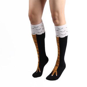 KTS397 Make Your Own Patterned Crew/Over Knee OEM Custom Men Women Cartoon Combed Cotton Jacquard Fancy <strong>Chicken</strong> <strong>Feet</strong> <strong>Socks</strong> - Product Image 5