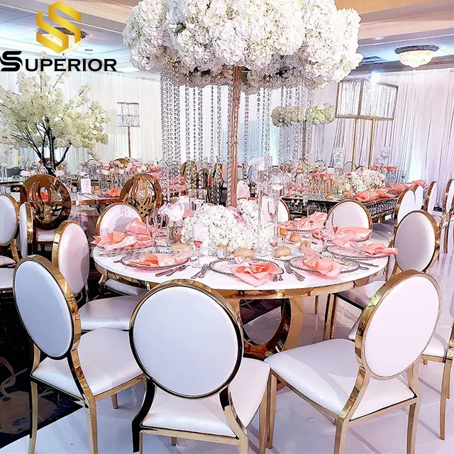 Sillas para eventos supalier event мебель белый и золотой Штабелируемый свадебный стул и стол