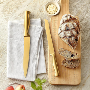 Custom 3Cr13 <span class=keywords><strong>de</strong></span> acero inoxidable <span class=keywords><strong>Chef</strong></span> Utility Steak Santoku Fruit Knives Gold Juegos <span class=keywords><strong>de</strong></span> <span class=keywords><strong>cuchillos</strong></span> <span class=keywords><strong>de</strong></span> cocina con soporte para <span class=keywords><strong>cuchillos</strong></span> - Product Image 3