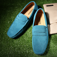 Mocassins en cuir véritable pour hommes, chaussures de conduite à enfiler, printemps/automne, confortables, légères, semelle en caoutchouc