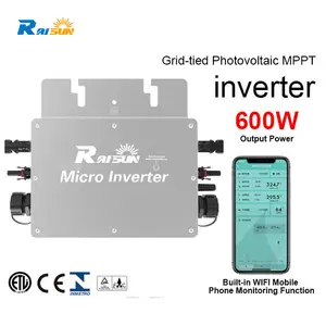 Raisun Grid Tie In Stock 300W 400W 600W 800W 1200W 1600W 2000W 2400W 2800W Micro Inverter With WIFI For Solar Power System