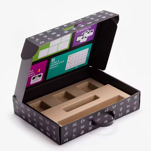 Recyclable <b>Kraft</b> Paper Custom Corrugated <b>Box</b> Foldable Boutique Premium Packaging <b>Box</b> For Clothing Shipping - Product Image 1