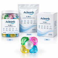 Capsules de lessive écologiques jetables 5 en 1 de qualité supérieure pour vêtements, OEM ODM, marque privée, marques modernes de soins du linge