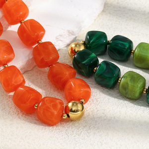 قلادات مربعة من الراتنج والأكريليك على طراز Y2K من دريم شو، مجوهرات مقاومة للماء، سلاسل وقلادات أنيقة - Product Image 5