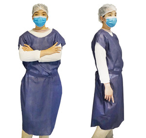 Bata de Aislamiento Desechable Azul de Tela SMS con Certificación CE MDR, Bata Quirúrgica con Lazos Largos para Pacientes, Uso Médico y Clínico en Hospitales - Product Image 5