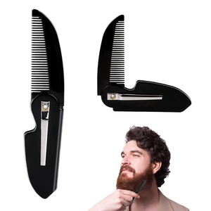 Petit peigne pliant de poche pour hommes, nouveau modèle, manche en plastique, peigne courant pour usage domestique, pour barbes <span class=keywords><strong>et</strong></span> poils de chèvre - Product Image 1