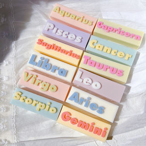 Molde de Silicona del Horóscopo <span class=keywords><strong>Completo</strong></span> con Forma Rectangular del Zodiaco para Velas, Signos, Eslóganes y Astrología, Decoración Personalizada Hecha a Mano - Product Image 2
