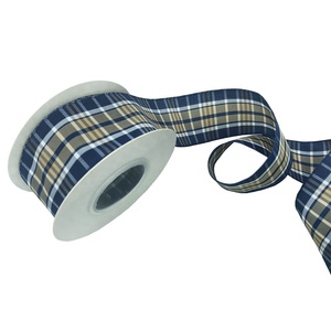 Trong Kho 38Mm Scotland Tartan Ribbon Tự Làm Bó Hoa Ruy Băng Làm Vườn Bow - Product Image 1