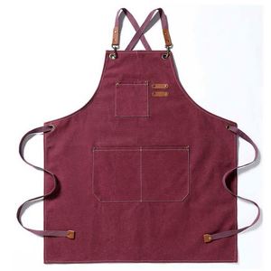 Tabliers de cuisine personnalisés imperméables et résistants à l'huile en toile 100% coton pour hommes - Product Image 2