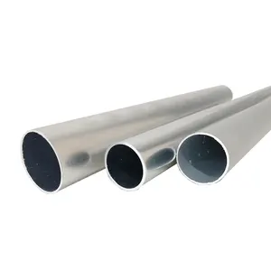 Tubulação de alumínio 6061 de diâmetro anodizado 57mm 0.5mm, tubo de fumo oco redondo de liga de 10mm