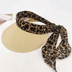 <b>Women</b> Sun Hats Straw Visor Wide Brim Beach Hat Foldable Summer Roll-Up Open Top Flap Cover <b>Cap</b> Uv Upf 50 Gift - Product Image 2