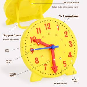 Reloj didáctico para niños, modelo <span class=keywords><strong>de</strong></span> reloj <span class=keywords><strong>de</strong></span> aprendizaje, herramienta <span class=keywords><strong>de</strong></span> enseñanza para primaria, grados 1, 2 y 3, demostración en el aula, venta al por mayor - Product Image 2