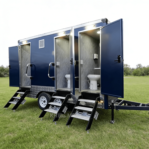 WC mobile avec douche, toilettes portables, remorque de toilettes de luxe pour événements extérieurs, camping, appartements et bureaux - Product Image 1