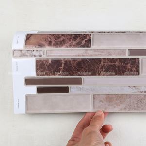 Strip Pattern <strong>Sticky</strong> PVC Peel and Stick Designer Wallpaper Backsplash <strong>Wall</strong> <strong>Tile</strong> for Interior Room Decor - Product Image 2