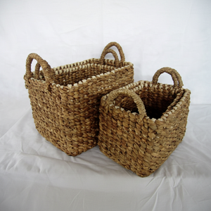 Cestas Multifuncionales Vintage Tejidas a Mano con Jacinto de Agua, Ecológicas y Económicas, con Asa Cómoda para el Dormitorio - Product Image 1