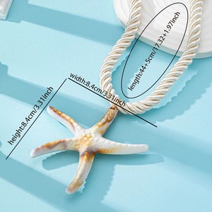 Collar con Colgante de Concha de Coral Rojo Deportivo Comiya de Qingdao para Mujer, Cadena de Cuerda para Uso Diario en la Playa, Aleación de Zinc, Regalo <span class=keywords><strong>2026</strong></span> - Product Image 4