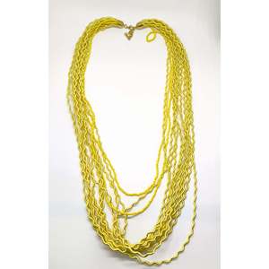 CBBA-1998 Collares de Moda para Mujer, con Cuentas en Capas, Chapados en Oro, de Acero Inoxidable 316L - Product Image 1