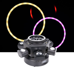 Source de lumière laser <span class=keywords><strong>LED</strong></span> 6 bras Bee Eyes RGBW, <span class=keywords><strong>effet</strong></span> <span class=keywords><strong>stroboscopique</strong></span>, activé par le son, contrôle DMX512, <span class=keywords><strong>ampoule</strong></span> E27, tête mobile pour parc à thème - Product Image 4
