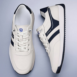 รองเท้าผ้าใบลำลองสีดำสำหรับผู้ชาย พื้นรองเท้าทำจากยางระบายอากาศ พื้นรองเท้าชั้นกลางทำจาก EVA ส้นเตี้ย สไตล์สปอร์ตสำหรับพักผ่อน - Product Image 2